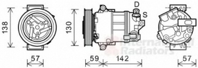 VAN WEZEL 0100k126 -  Компрессор, кондиционер